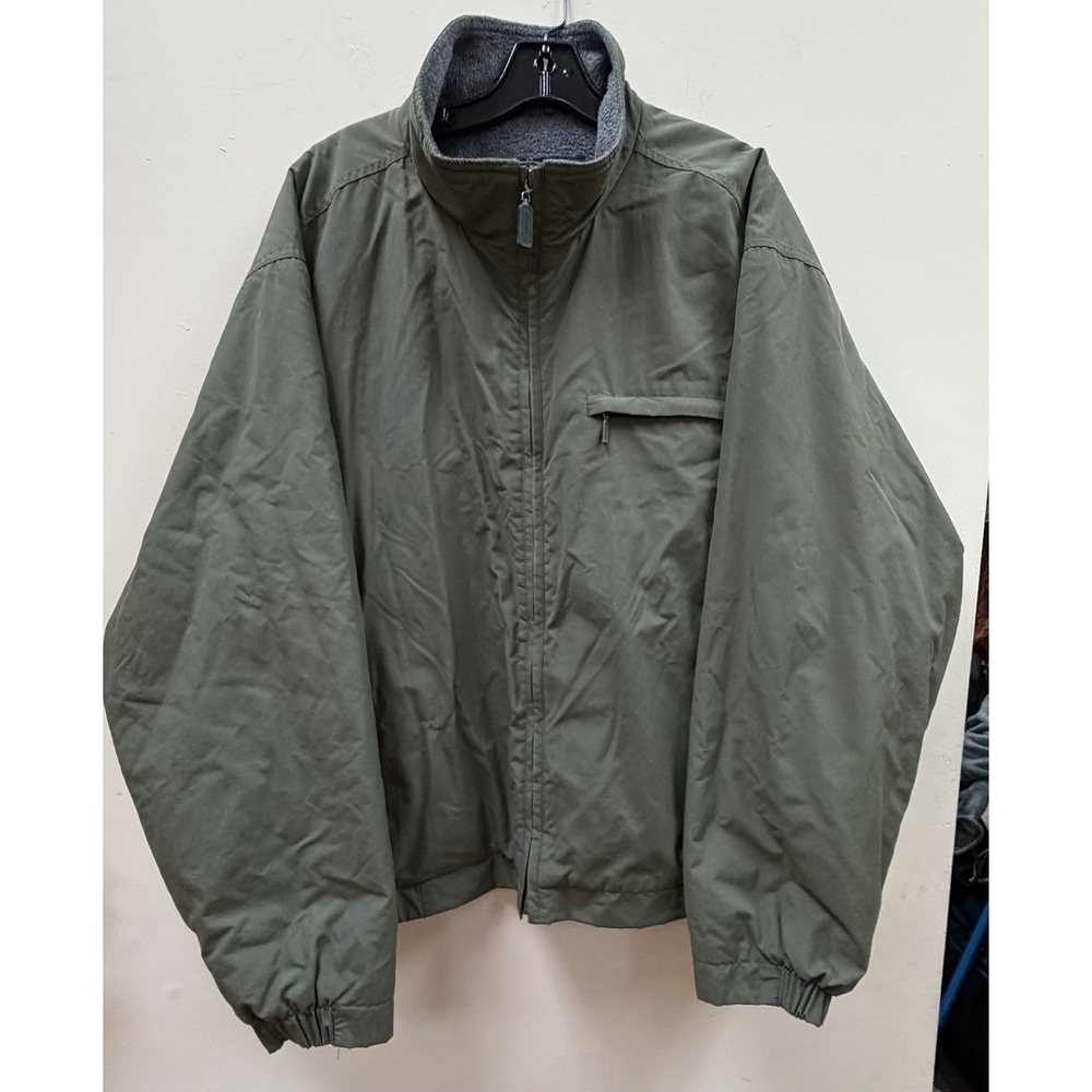 Eddie Bauer Men's Vintage FleeceLined Jacket Size XXL Olive Green Cool Nights